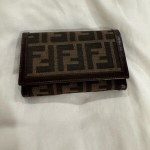 Authentic Fendi Brown Logo Wallet